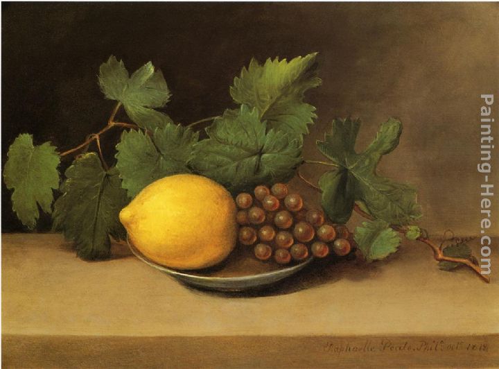 Lemon and Grapes painting - Raphaelle Peale Lemon and Grapes art painting